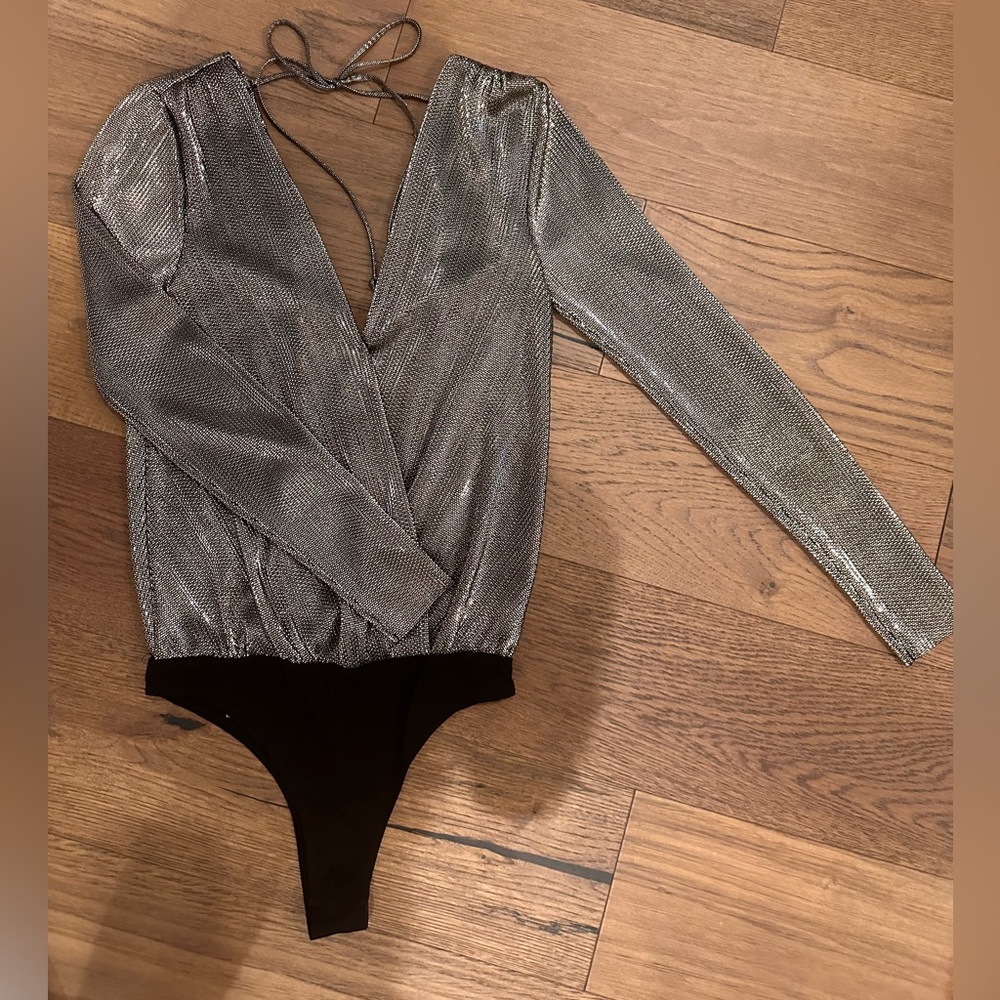 Bcbgeneration Silver Bodysuit - image 1